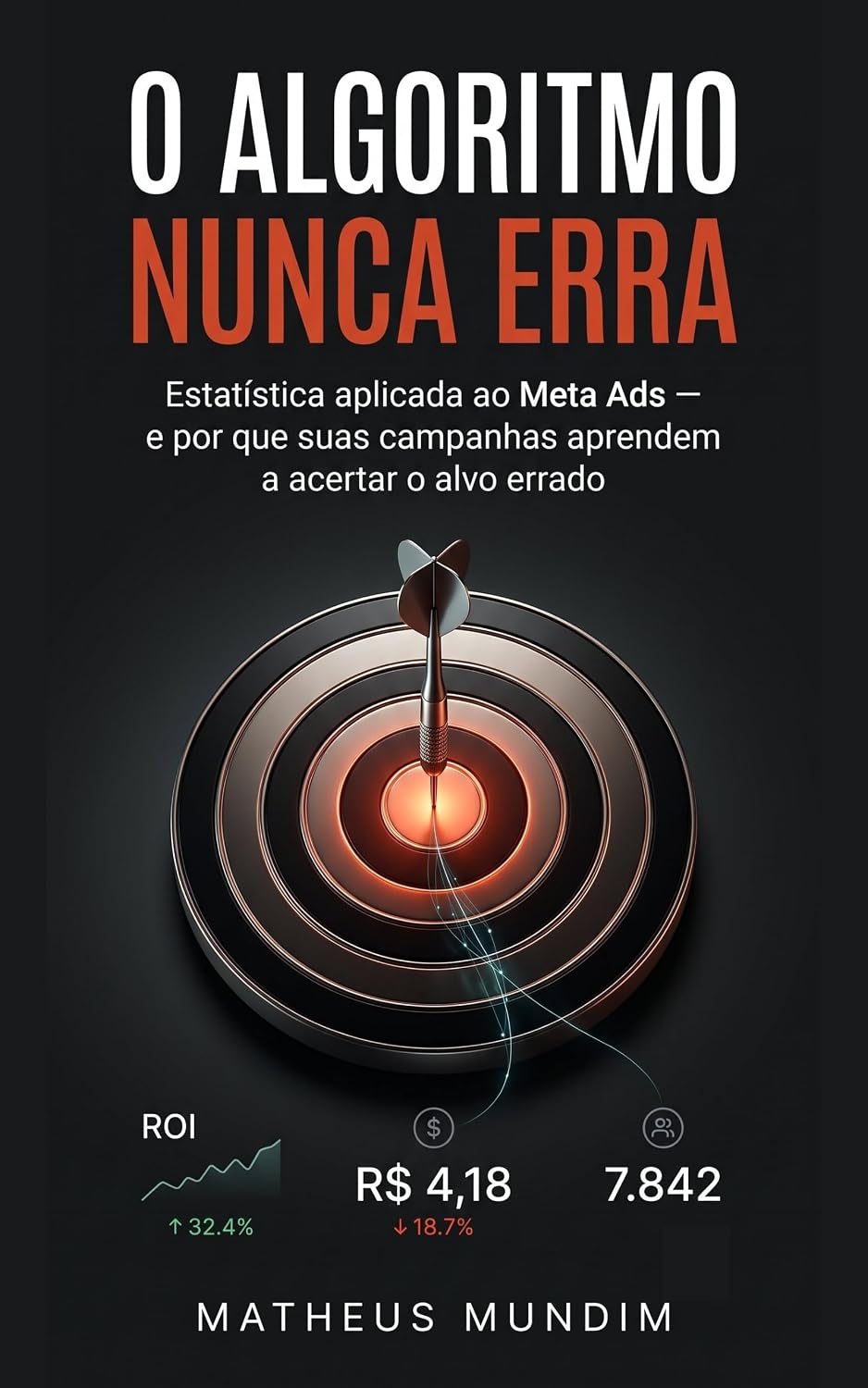 Capa do livro O Algoritmo Nunca Erra, de Matheus Mundim