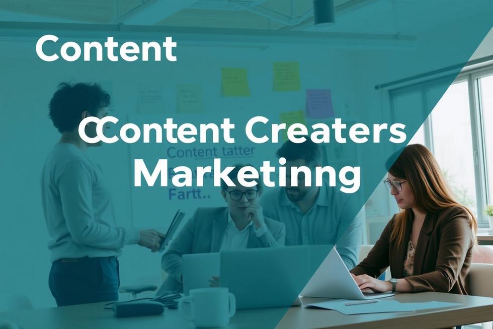 Profissionais de marketing e criadores de conteúdo colaborando na otimização de vídeos