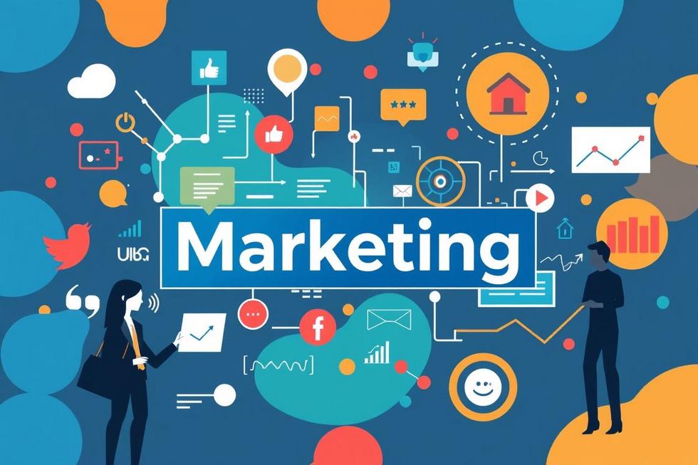 Imagem representando estratégias de marketing digital.