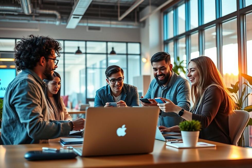 Empreendedores focados na otimização de estratégias de e-commerce com TikTok Shop.