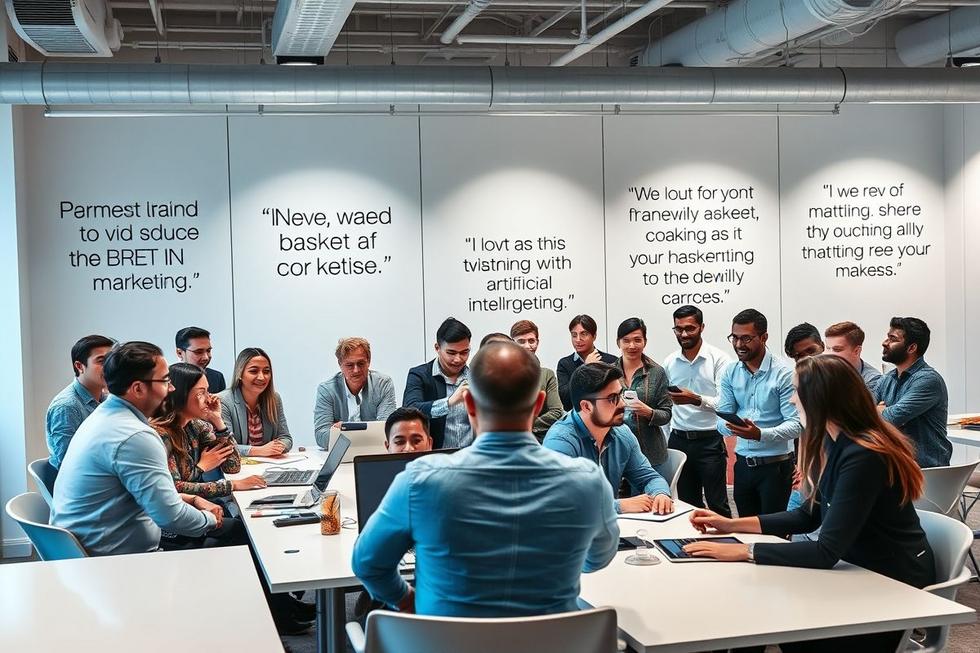 Grupo de empreendedores participando de um workshop sobre Inteligência Artificial.