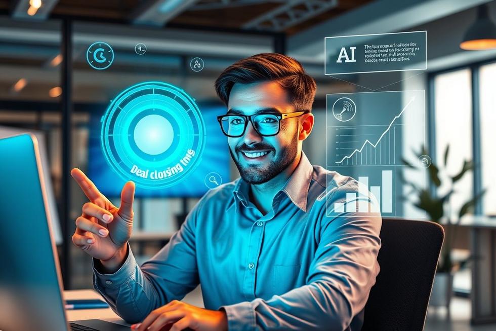 Vendedor implementando soluções de IA para aumentar suas vendas.