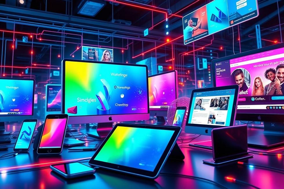 Visão do impacto de campanhas de marketing digital em múltiplos dispositivos.