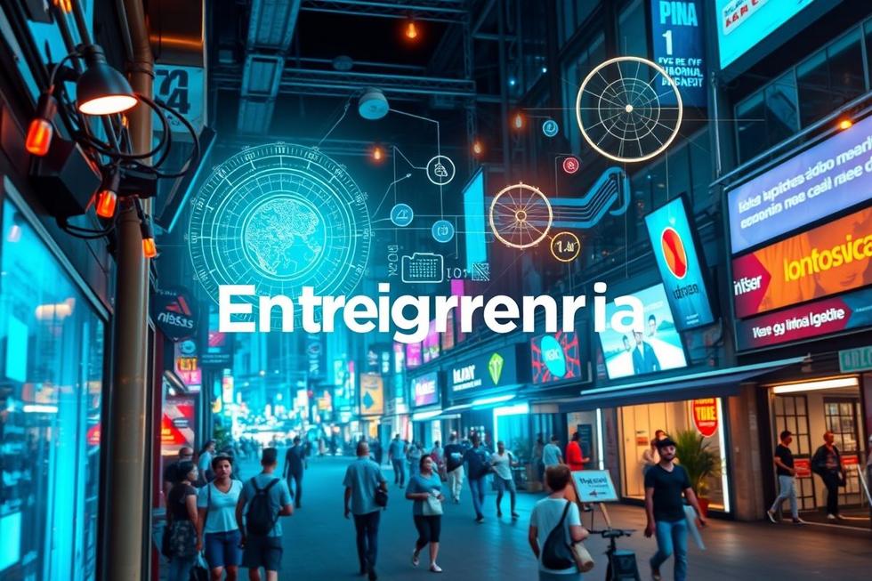 Visual representation of innovation and technology in the entrepreneurial landscape of Uberlândia.