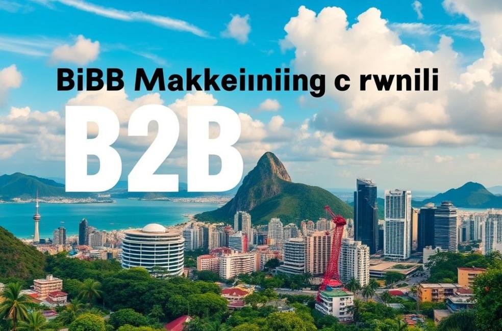 Imagem vibrante da comunidade empresarial do Rio de Janeiro, simbolizando crescimento em marketing B2B.