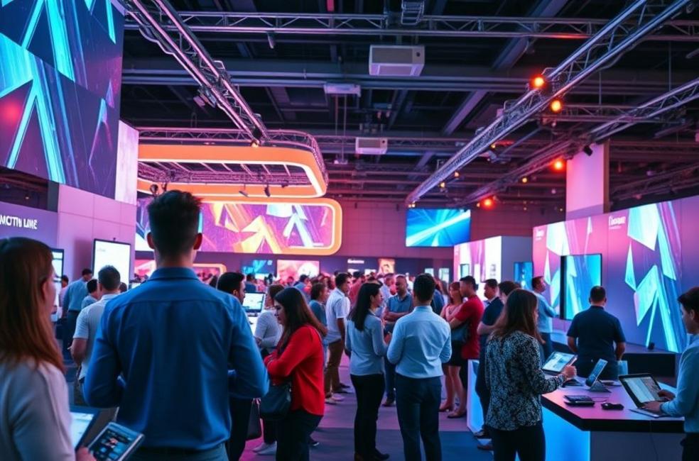 Uma cena de evento corporativo cativante com participantes engajados