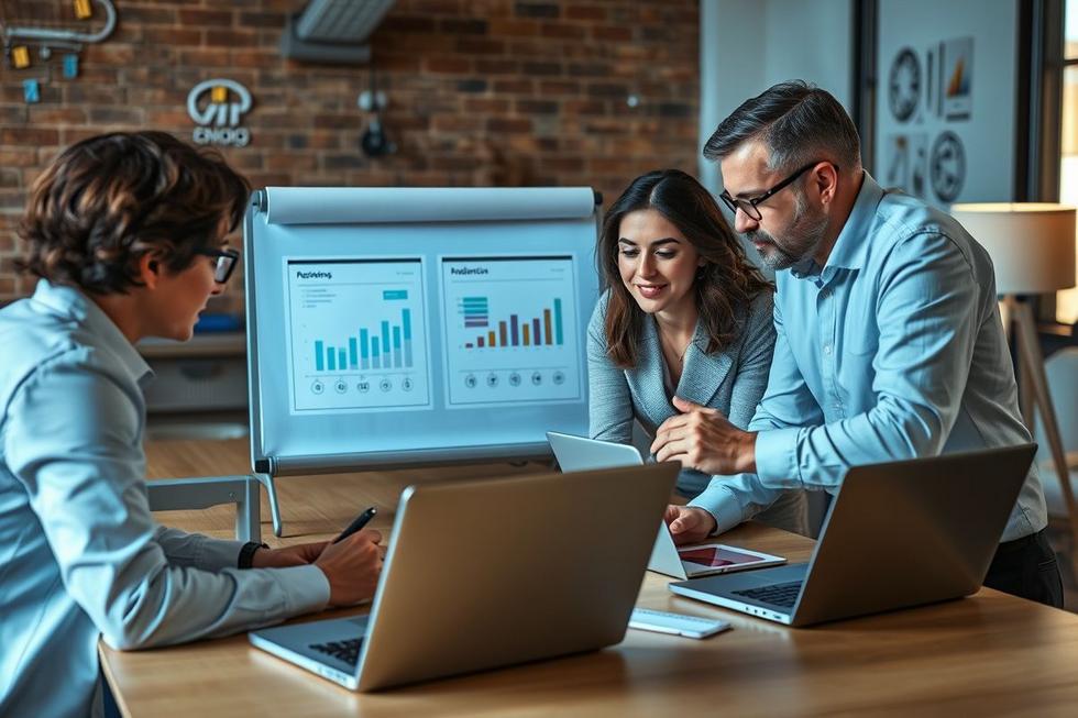 Equipe colaborando para resolver problemas de carrinhos abandonados.