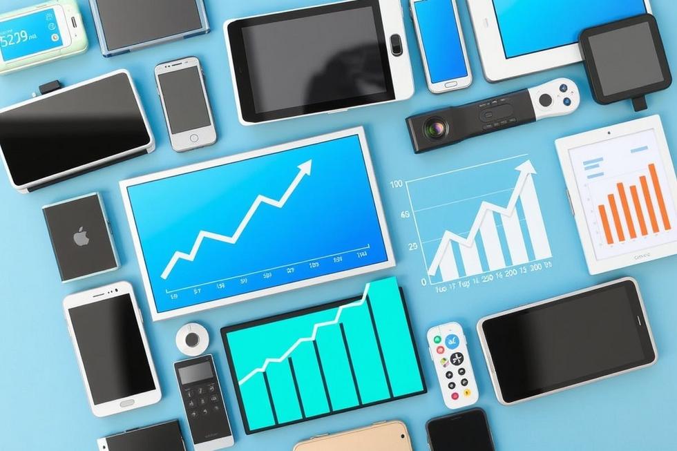 Uma representação do sucesso nas vendas de e-commerce de eletrônicos.