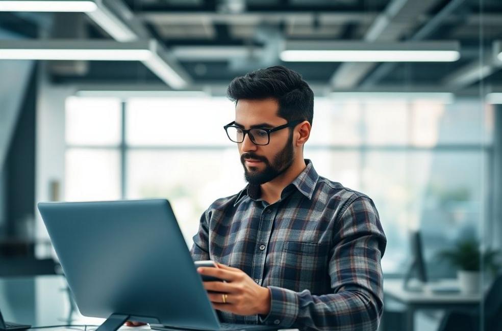 Especialista em logística utilizando tecnologia para elaborar estratégias de marketing.