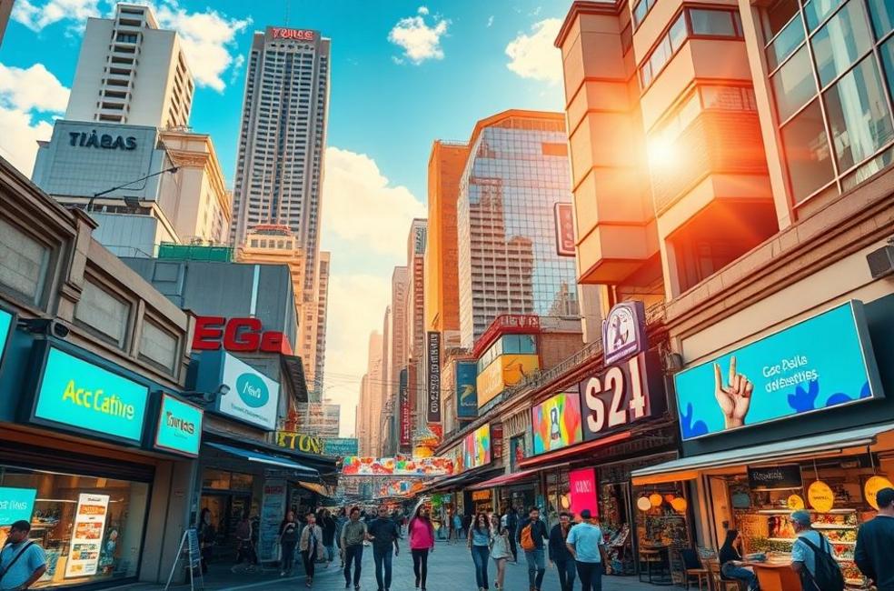 Vista panorâmica de São Paulo, destacando o potencial empresarial da cidade.