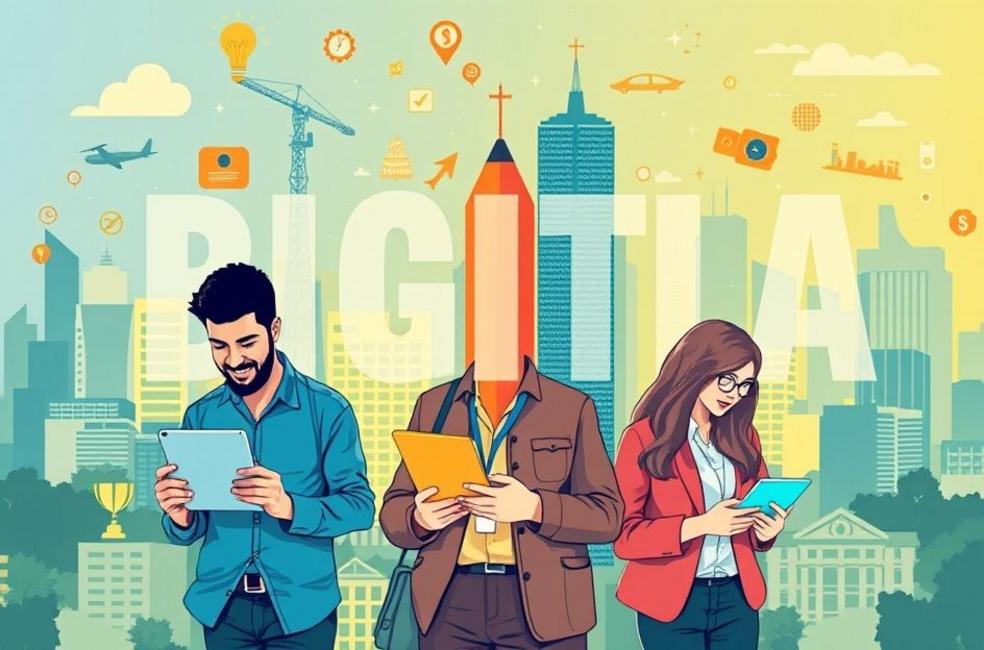 Entrepreneurs in Brasília engaged in digital marketing strategies.